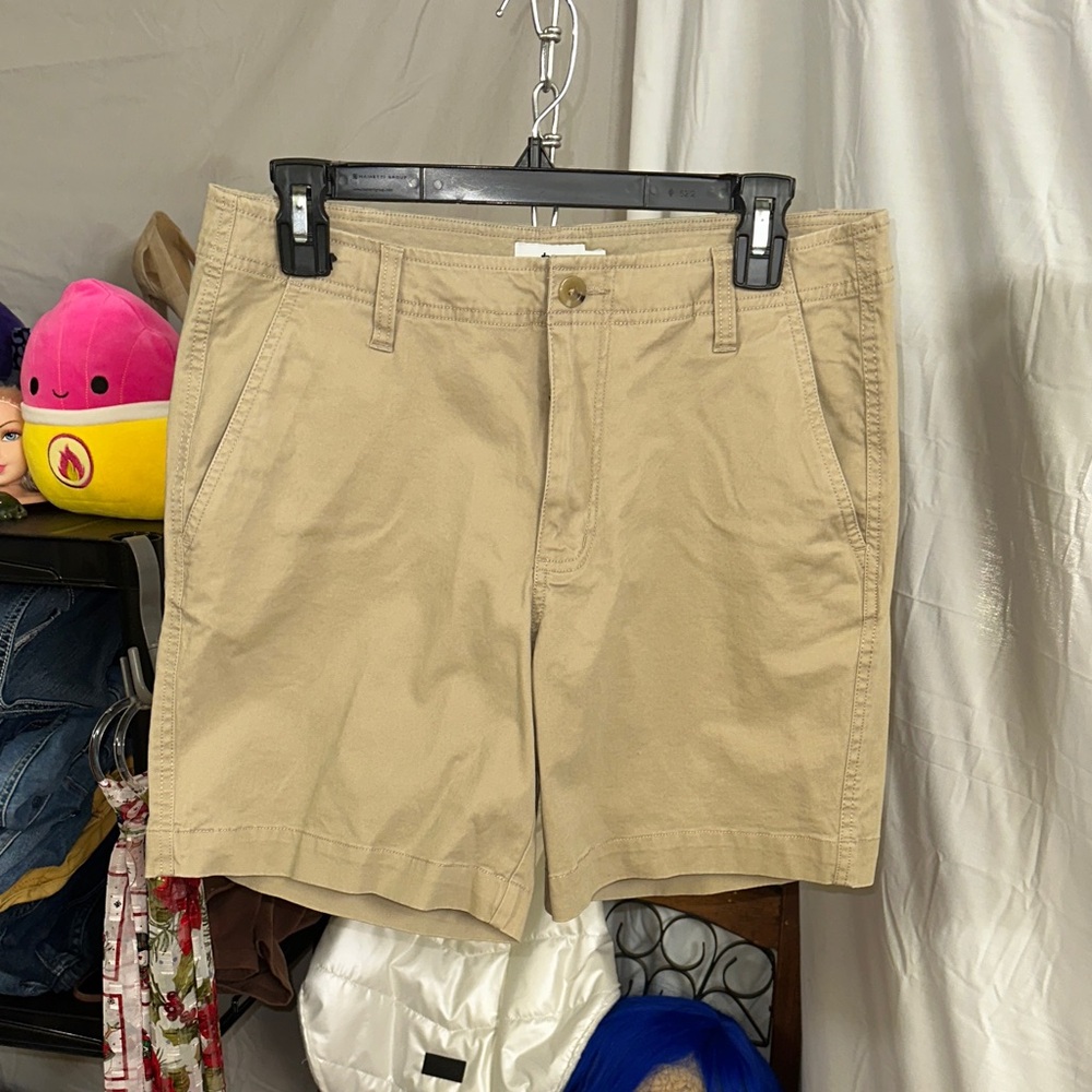 True Craft Men's Khaki Flat Front Shorts